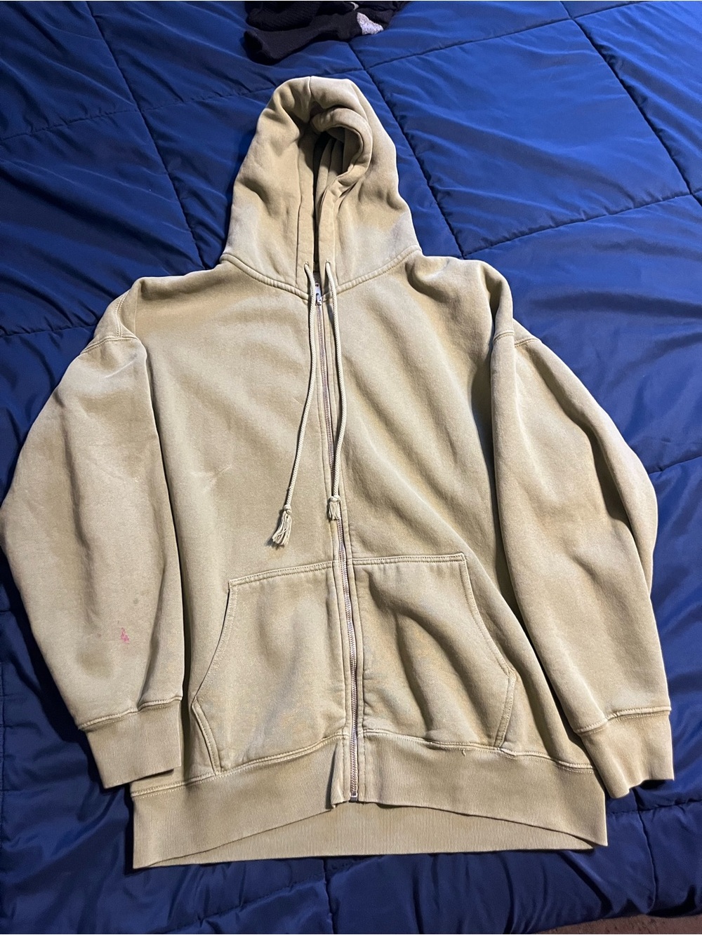 John Galt sage green full zip sweatshirt